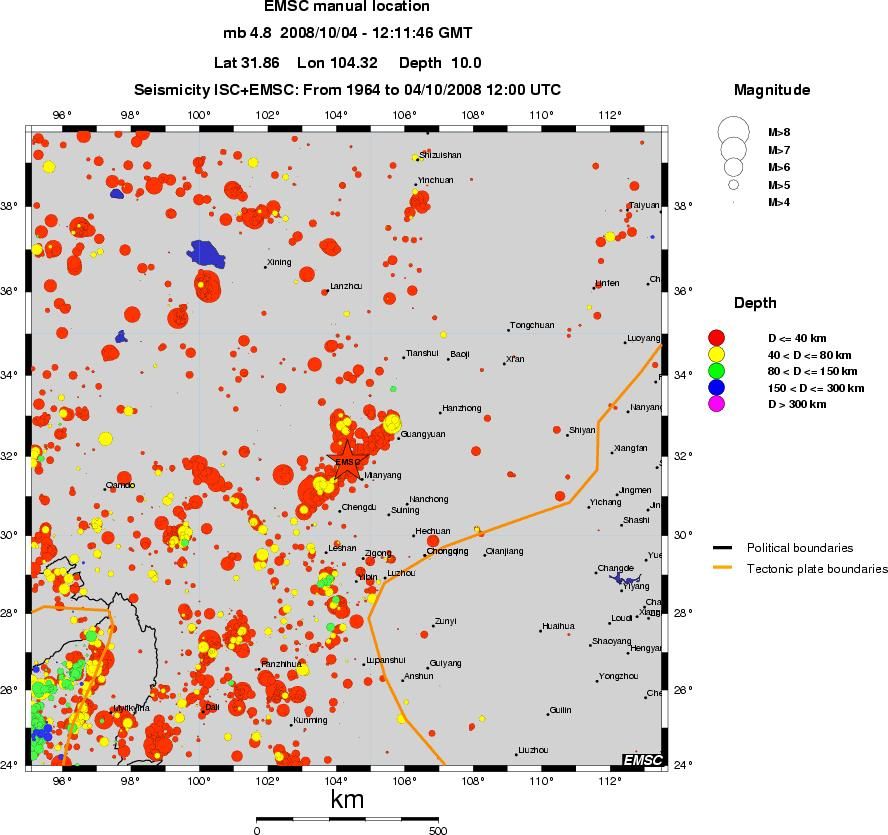 wide historical seismicity