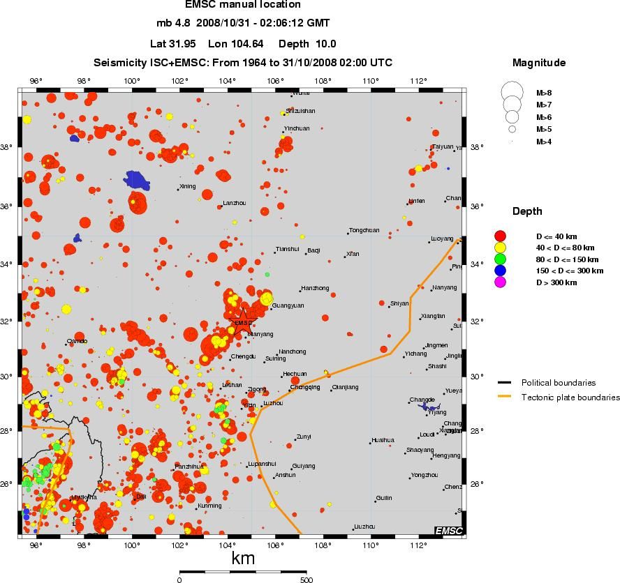 wide historical seismicity