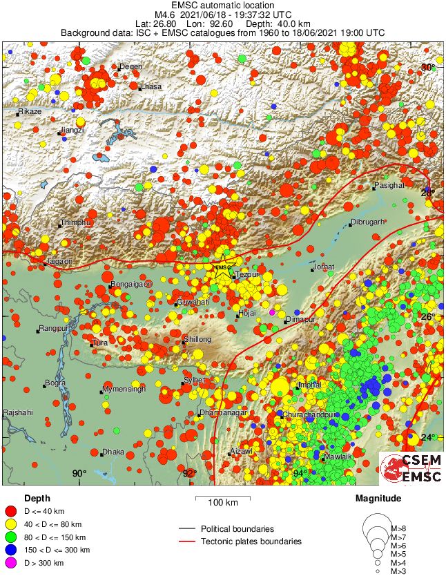 regional historical seismicity