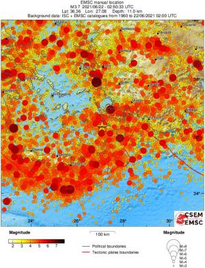 regional magnitude historical seismicity