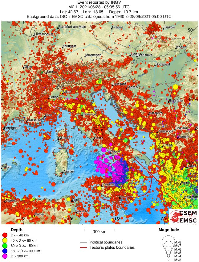 wide historical seismicity