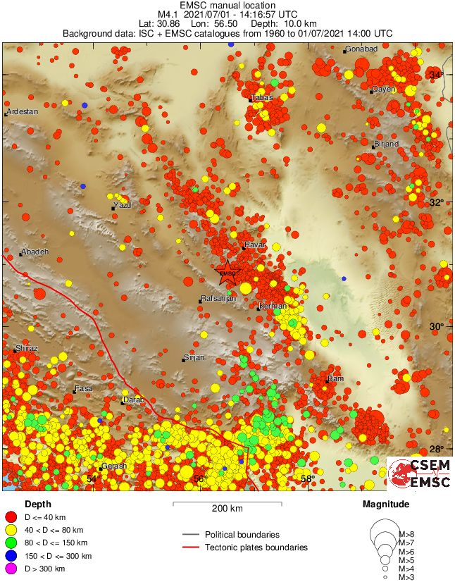 regional historical seismicity