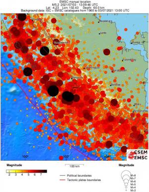 regional magnitude historical seismicity