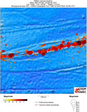 regional magnitude historical seismicity