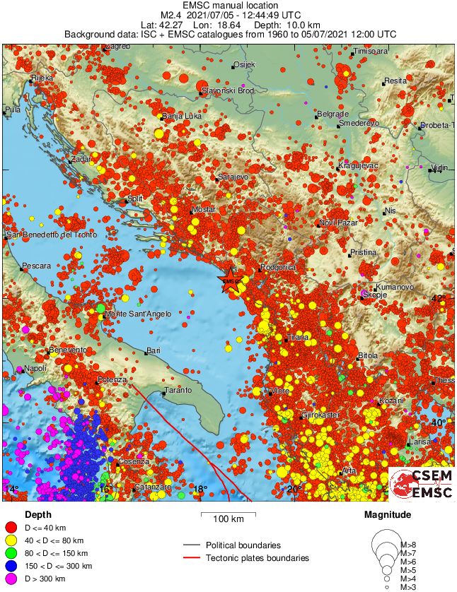 regional historical seismicity