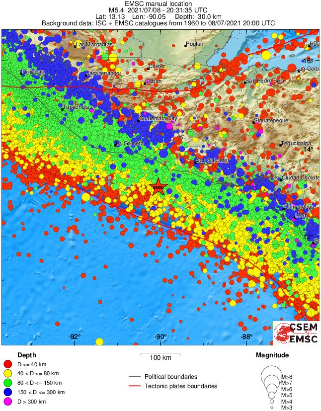 regional historical seismicity