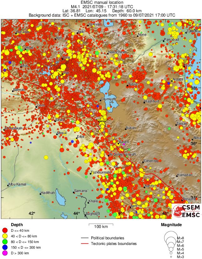 regional historical seismicity