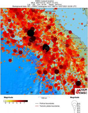 regional magnitude historical seismicity