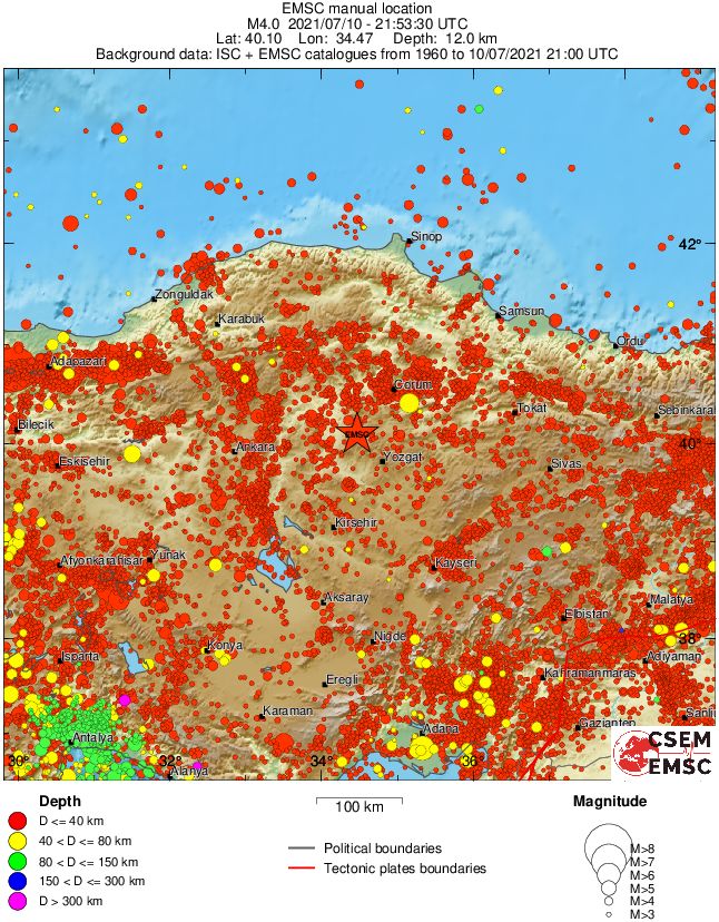 regional historical seismicity