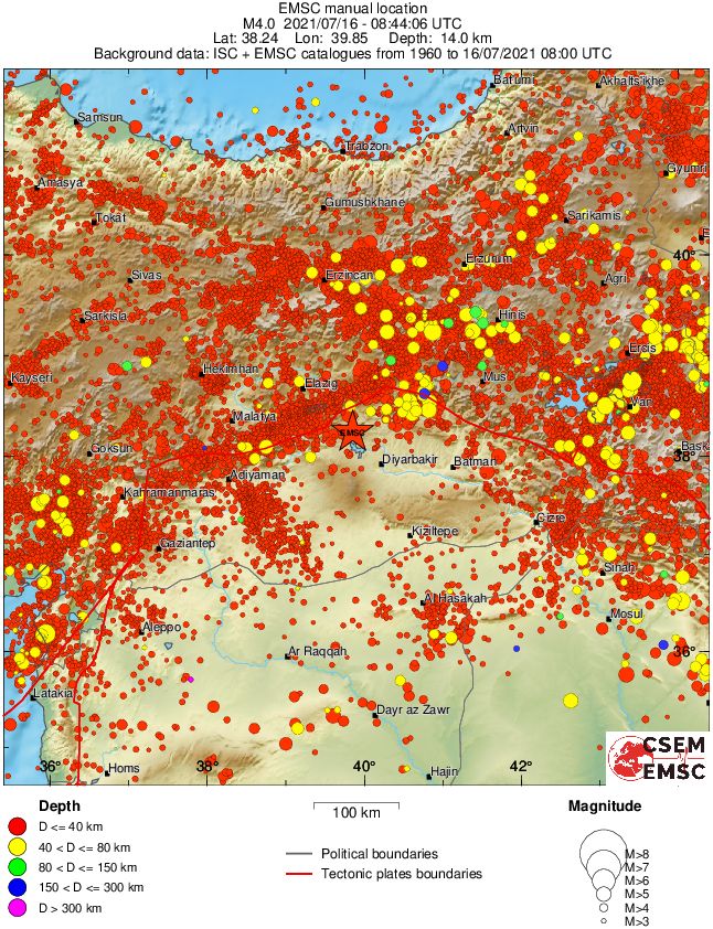 regional historical seismicity