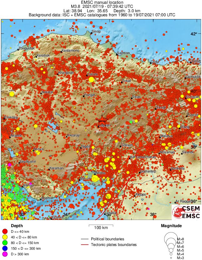 regional historical seismicity