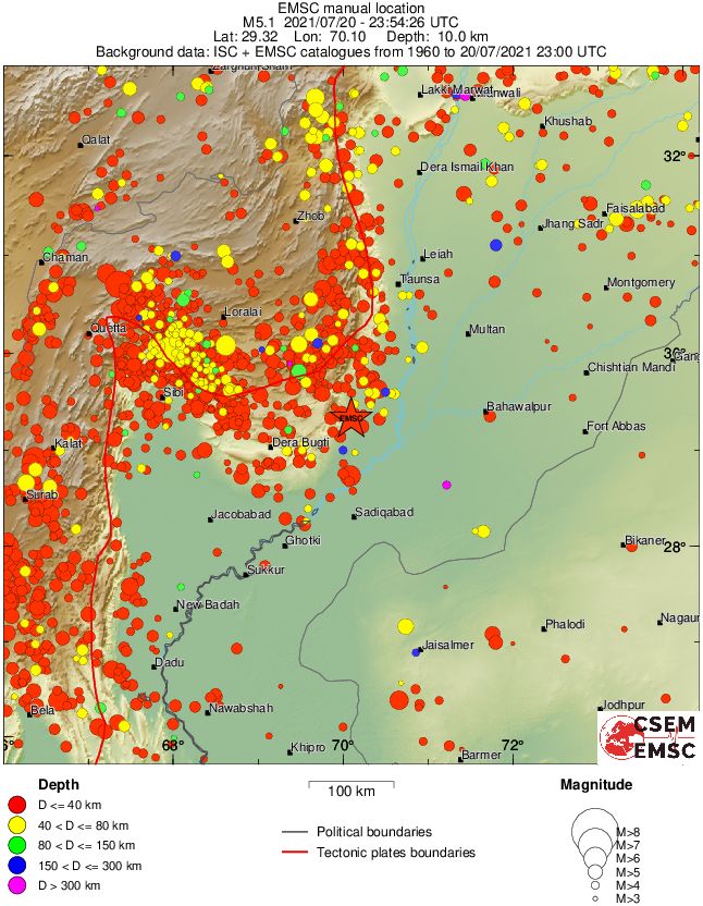 regional historical seismicity
