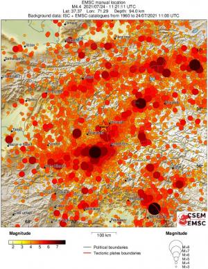 regional magnitude historical seismicity