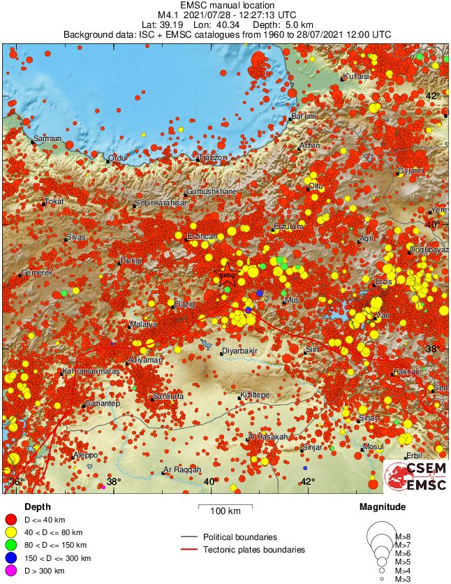 regional historical seismicity