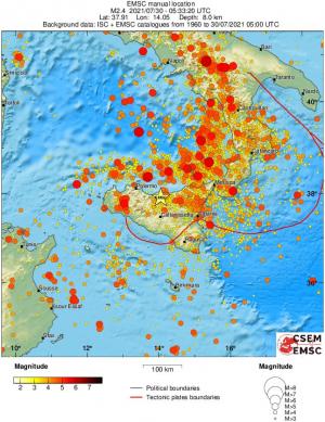 regional magnitude historical seismicity
