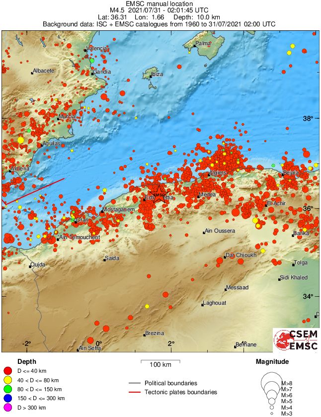 regional historical seismicity