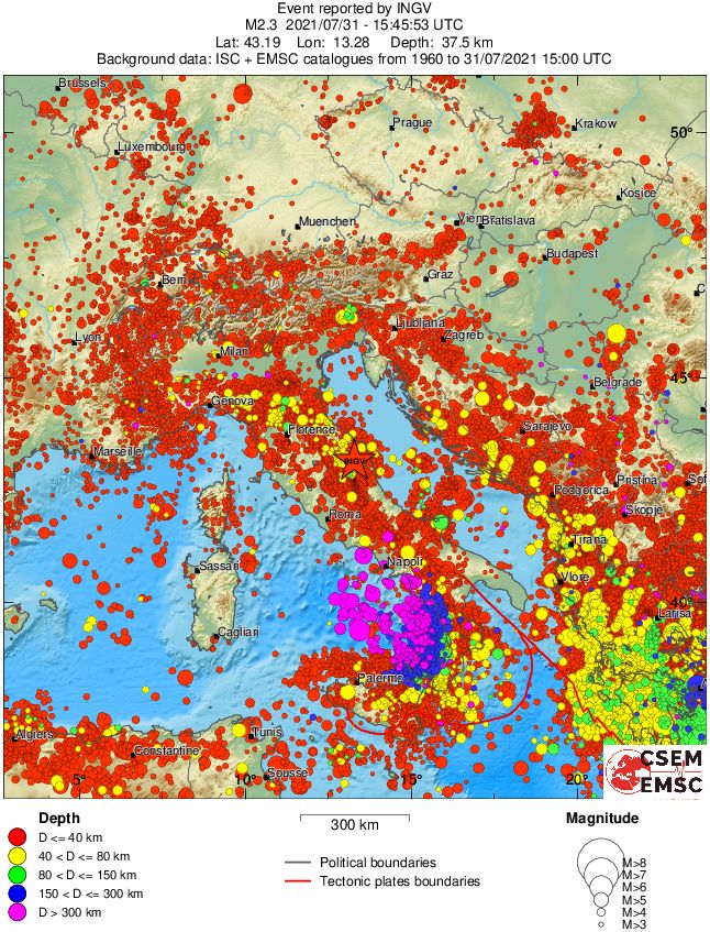 wide historical seismicity