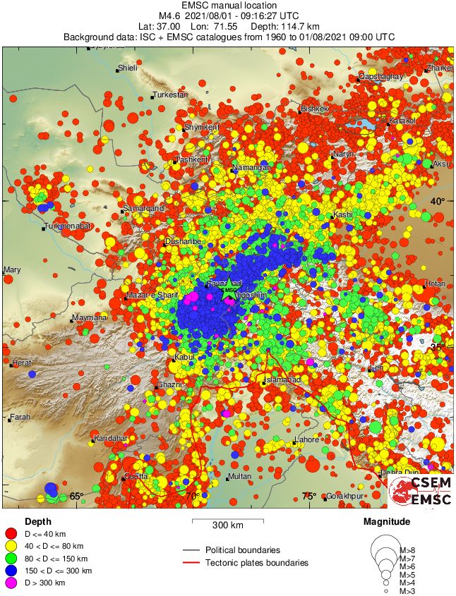 wide historical seismicity