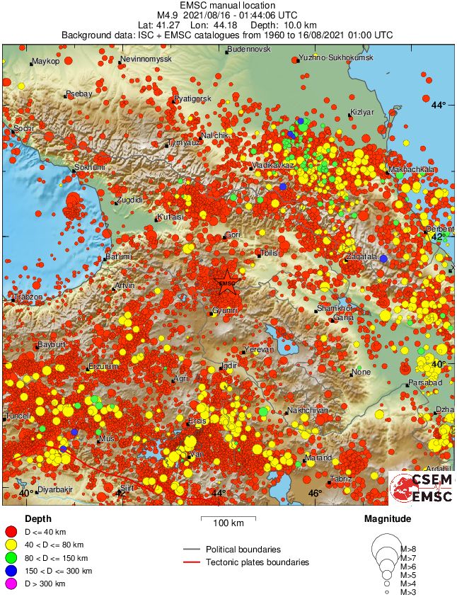 regional historical seismicity