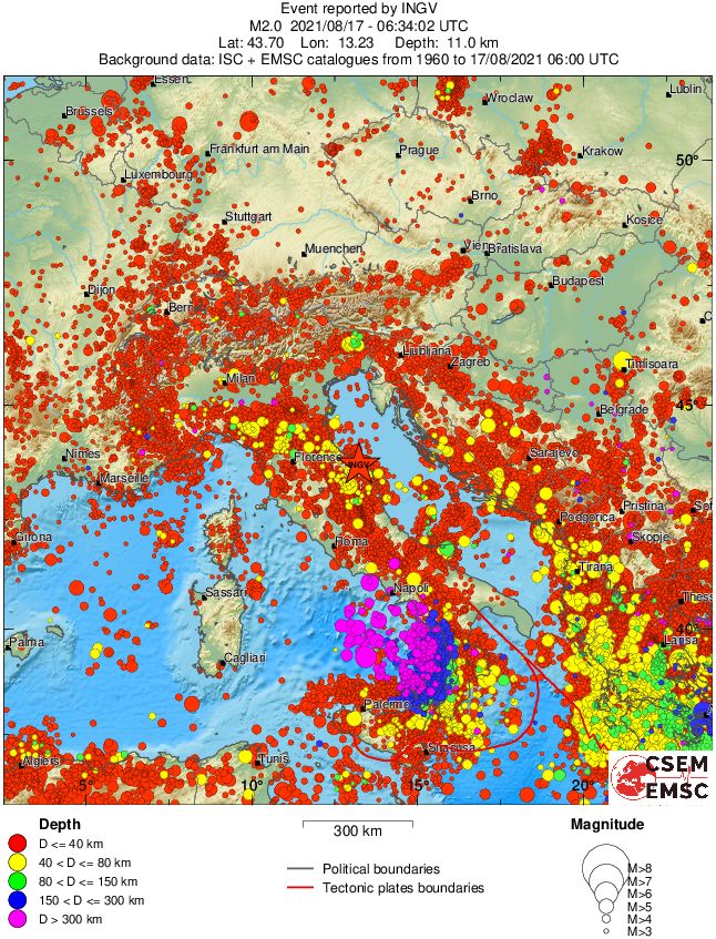 wide historical seismicity