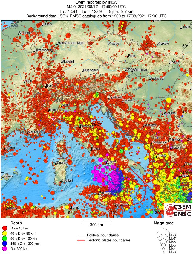 wide historical seismicity