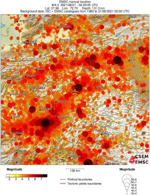 regional magnitude historical seismicity