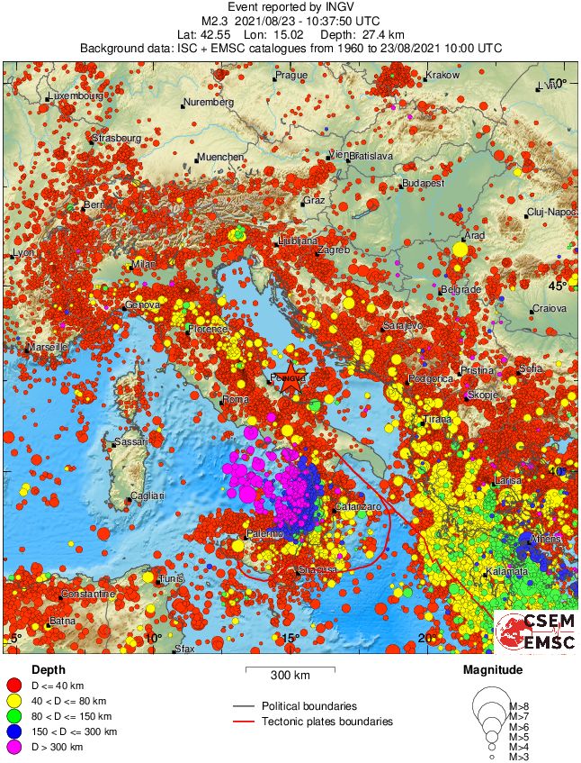 wide historical seismicity
