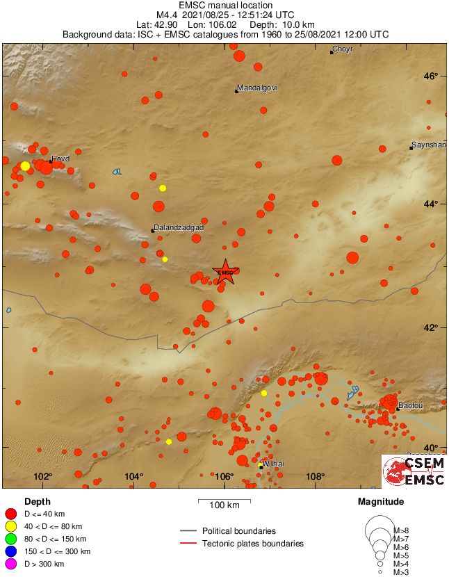 regional historical seismicity