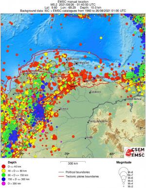 wide historical seismicity