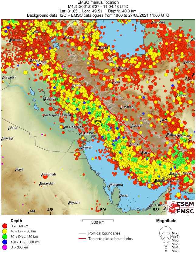 wide historical seismicity