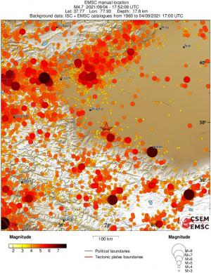 regional magnitude historical seismicity