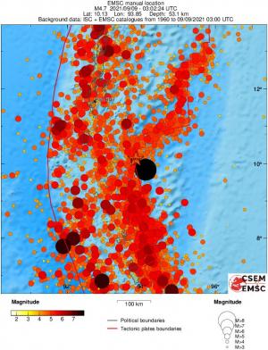 regional magnitude historical seismicity