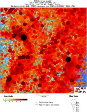 regional magnitude historical seismicity