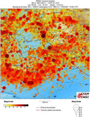 regional magnitude historical seismicity