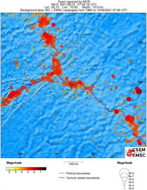 regional magnitude historical seismicity
