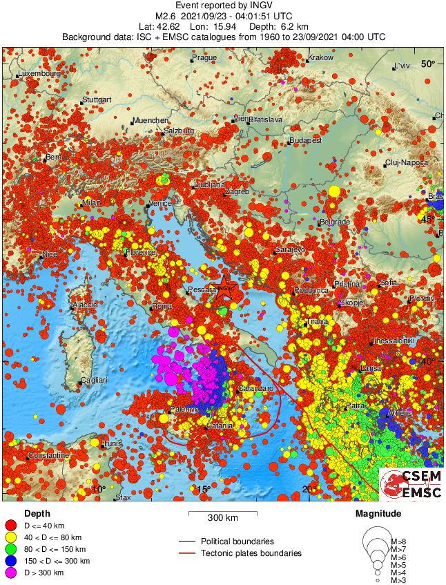 wide historical seismicity