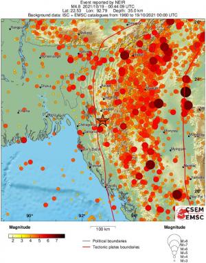 regional magnitude historical seismicity