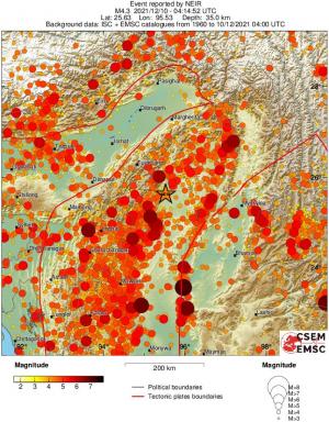 regional magnitude historical seismicity