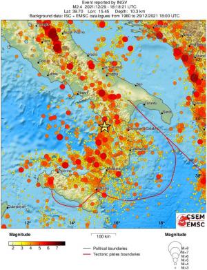 regional magnitude historical seismicity