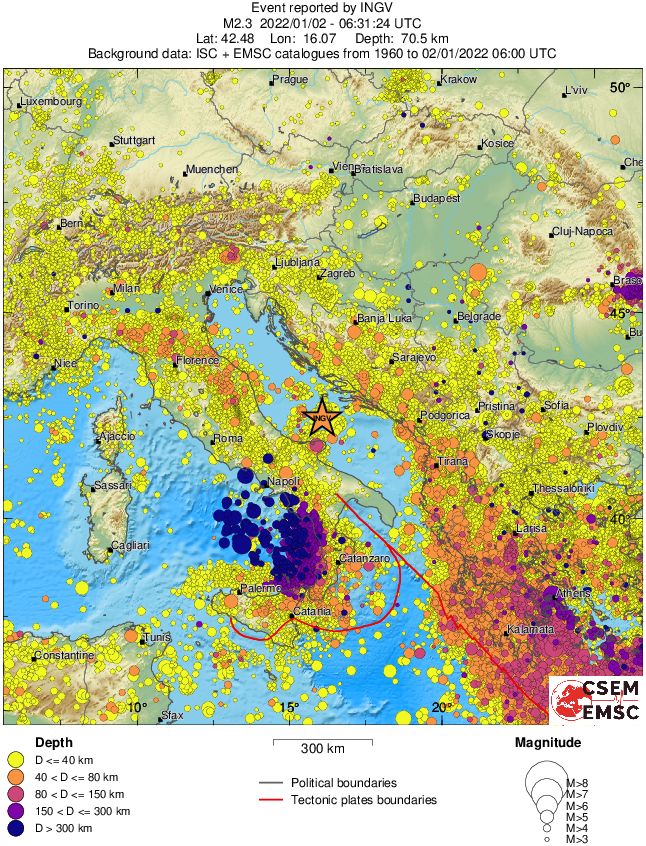wide historical seismicity