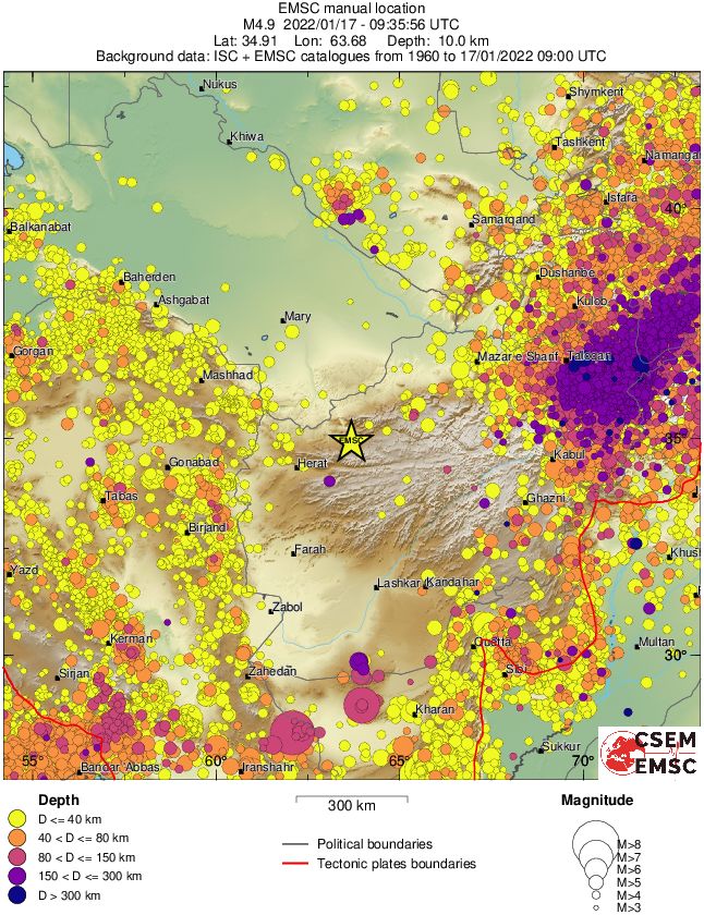 wide historical seismicity