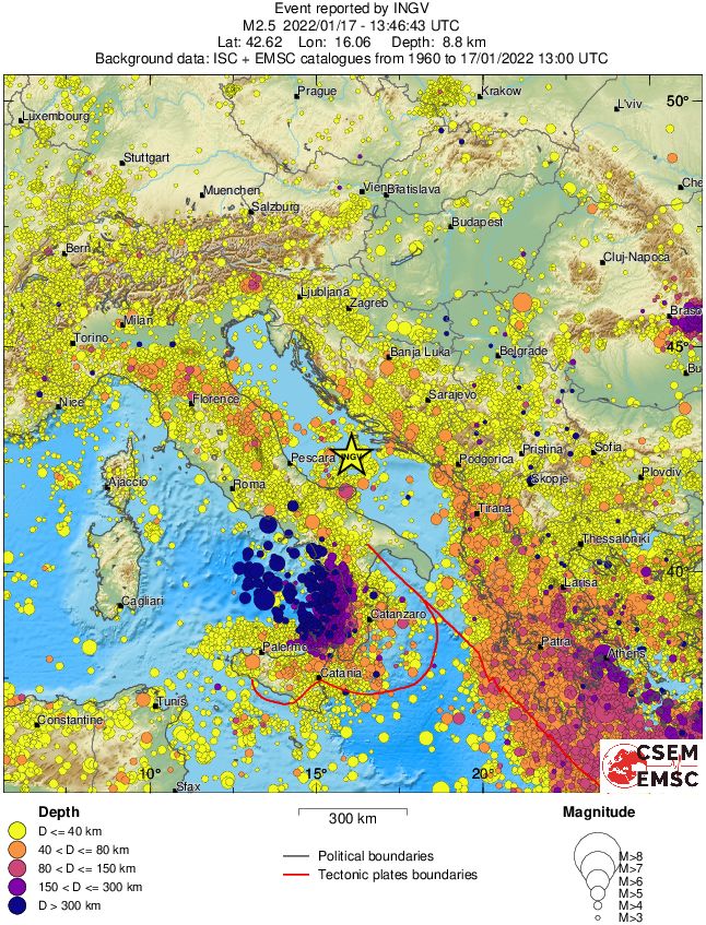 wide historical seismicity