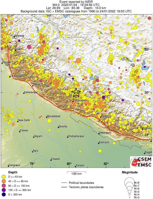 regional historical seismicity