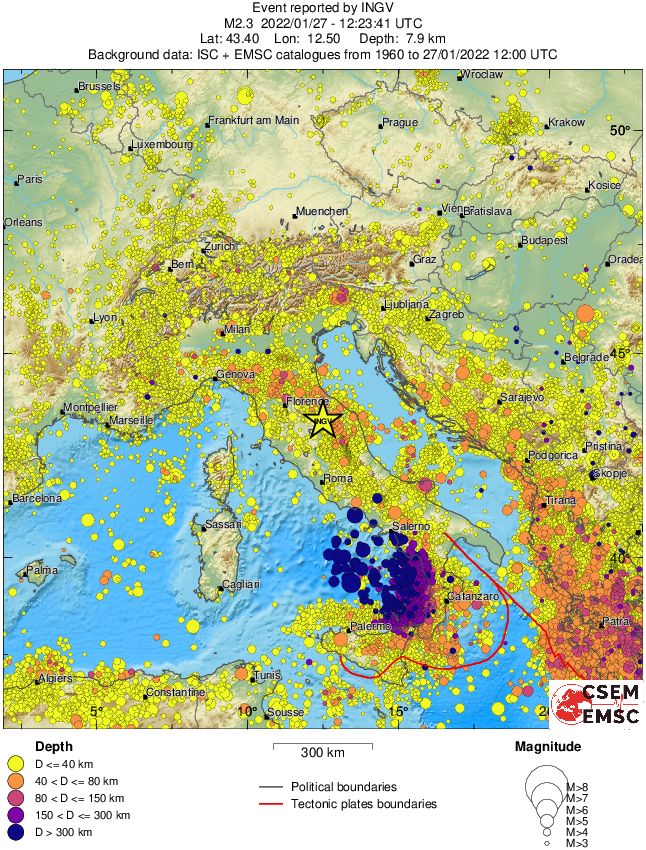 wide historical seismicity
