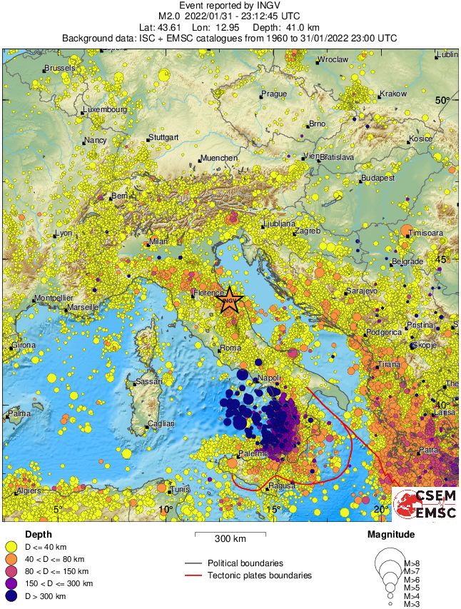 wide historical seismicity