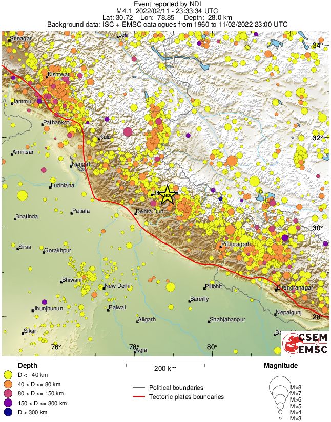 regional historical seismicity