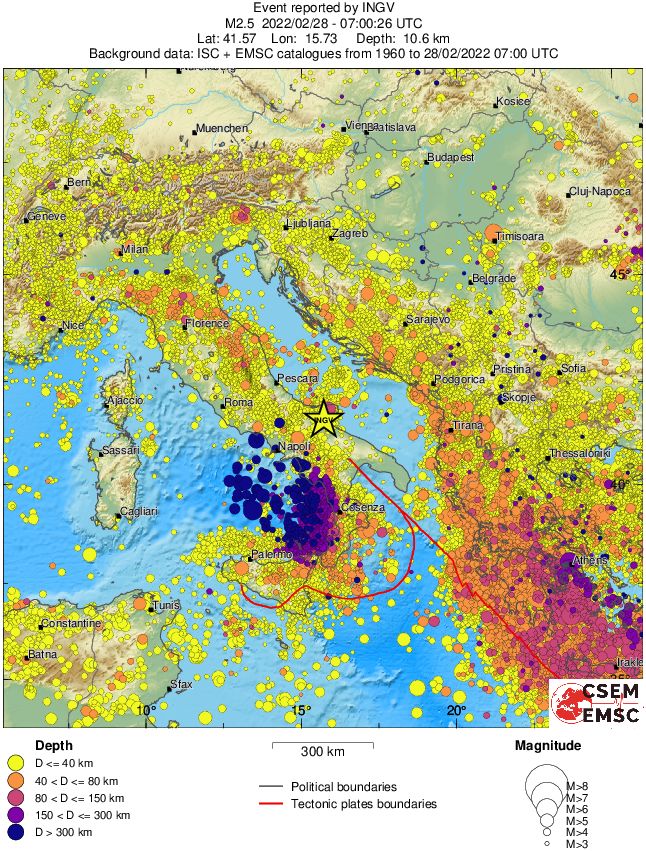 wide historical seismicity