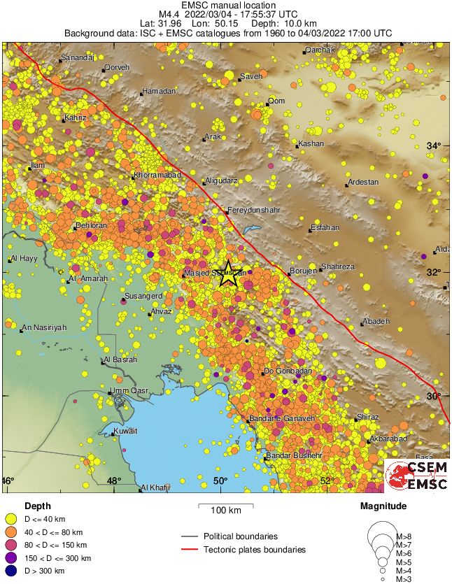 regional historical seismicity
