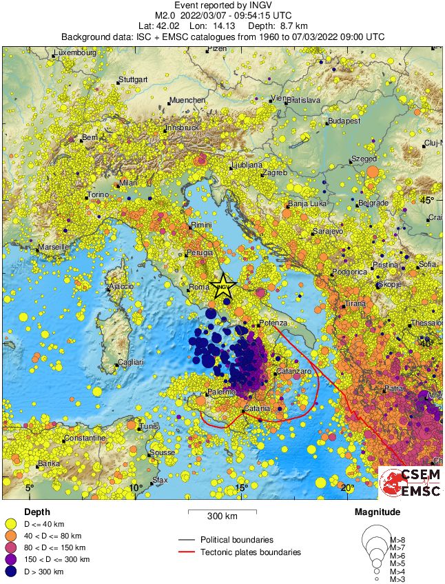 wide historical seismicity