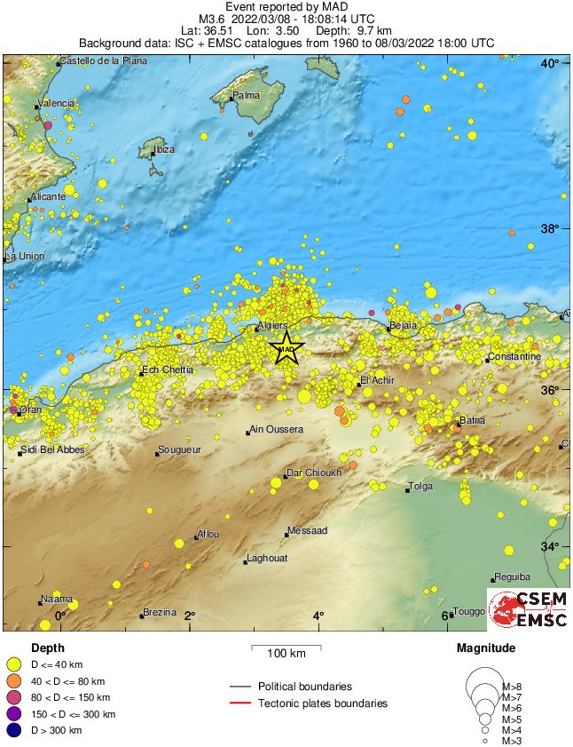 regional historical seismicity